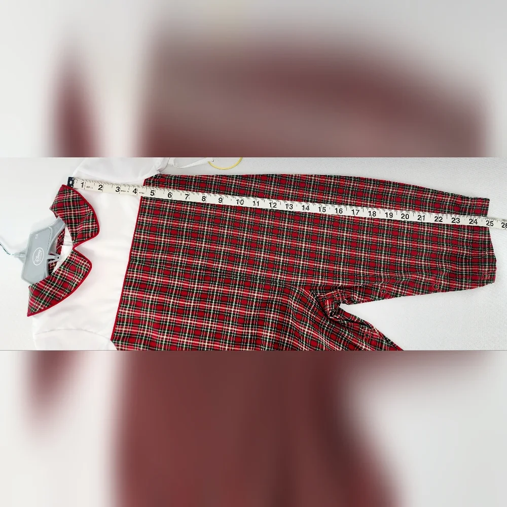 Petit Ami plaid Christmas romper - Picture 5 of 5